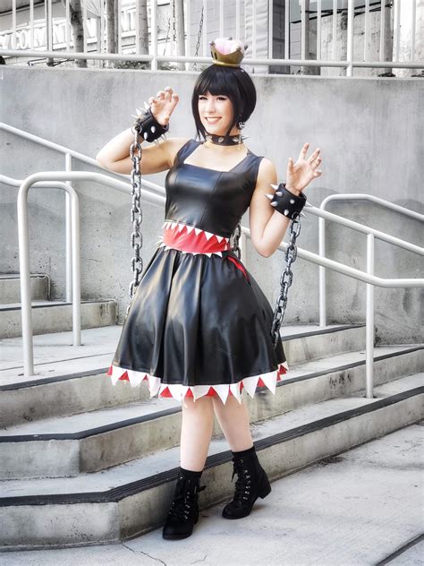 The eyes and teeth triangles on my black dress are secured . . Chompette cosplay